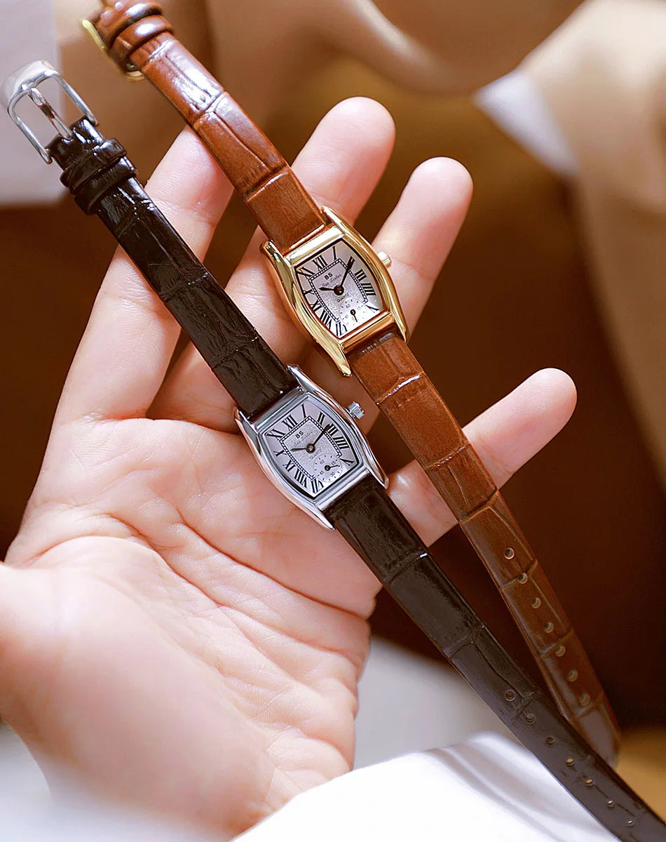 Vintage Rectangle Leather Women Watch