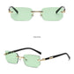 Rimless Rectangle Fashion Sunglasses