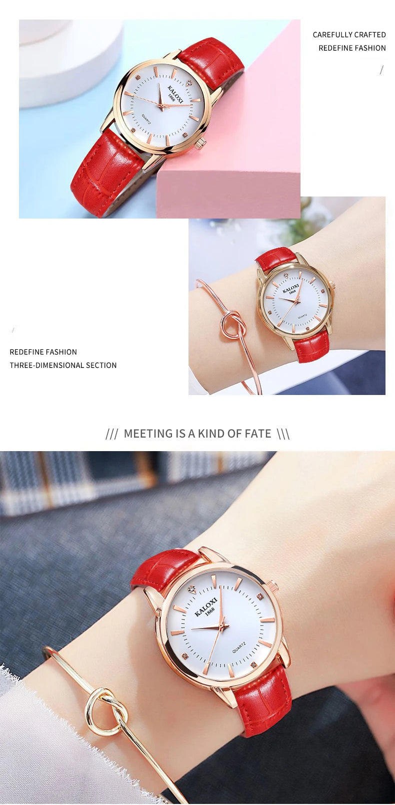 Business Leather Quartz Women Watch