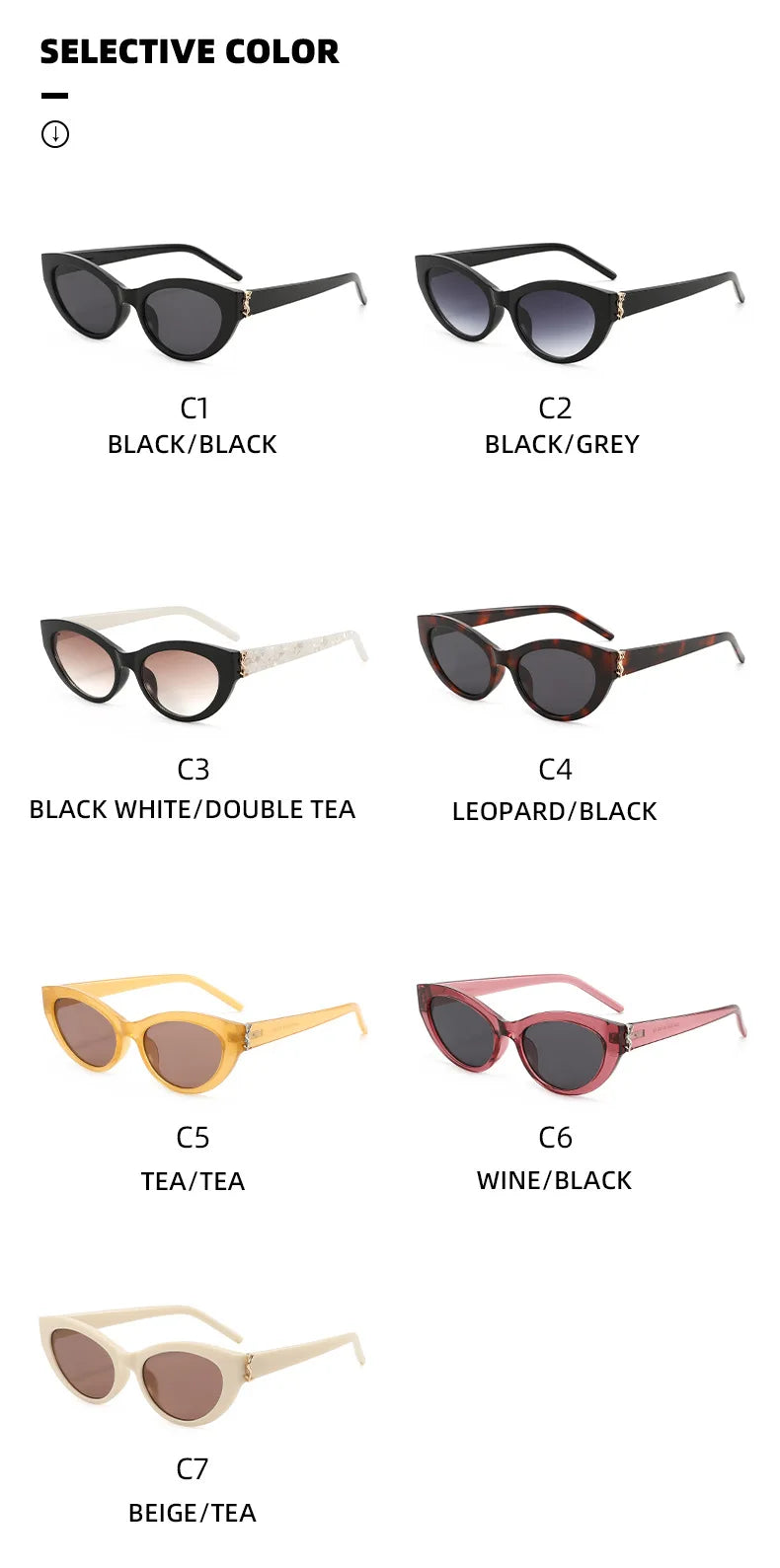 Cat Eye Vintage Women Sunglasses