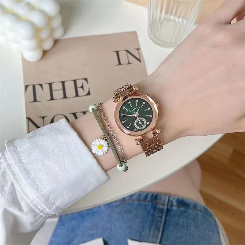 Steel Quartz Luxury Women Watch