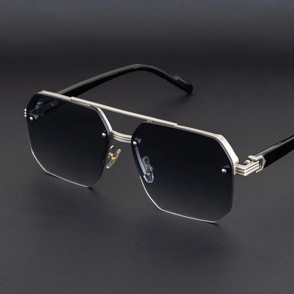Half Frame Retro Sunglasses