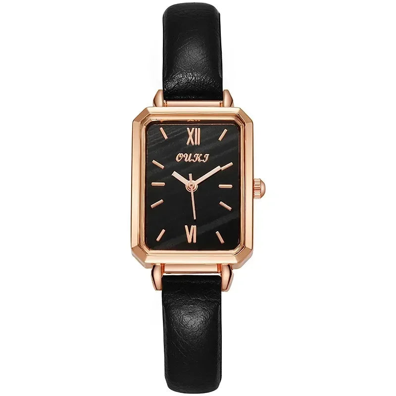 Retro Rectangle Quartz Women Watch