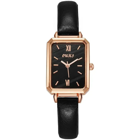 Retro Rectangle Quartz Women Watch
