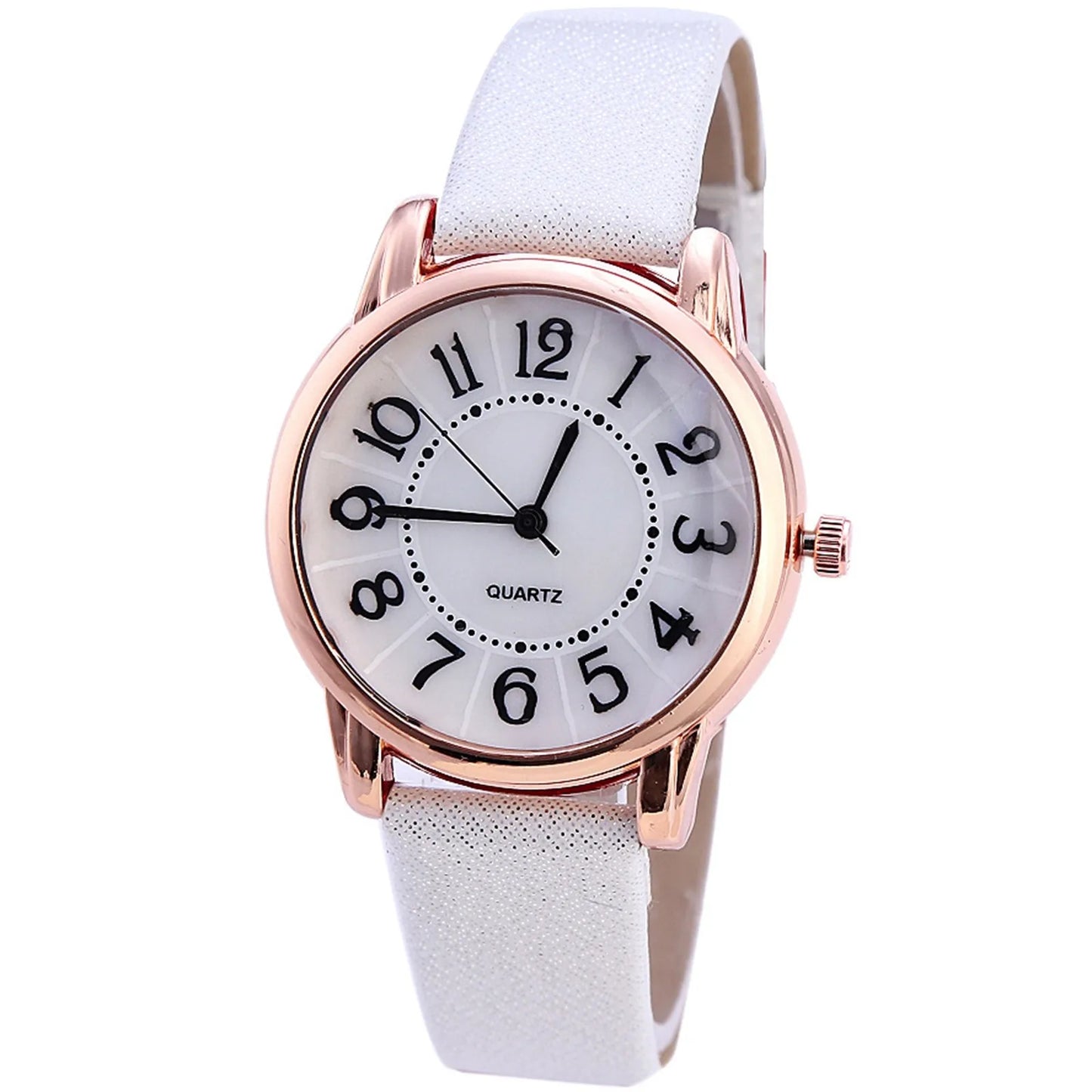 Frosted Dial Leather Women Watch