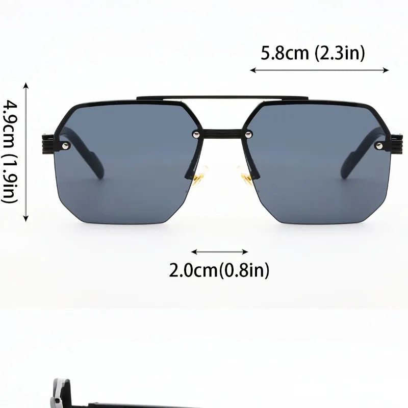 Square Half Frame Sunglasses