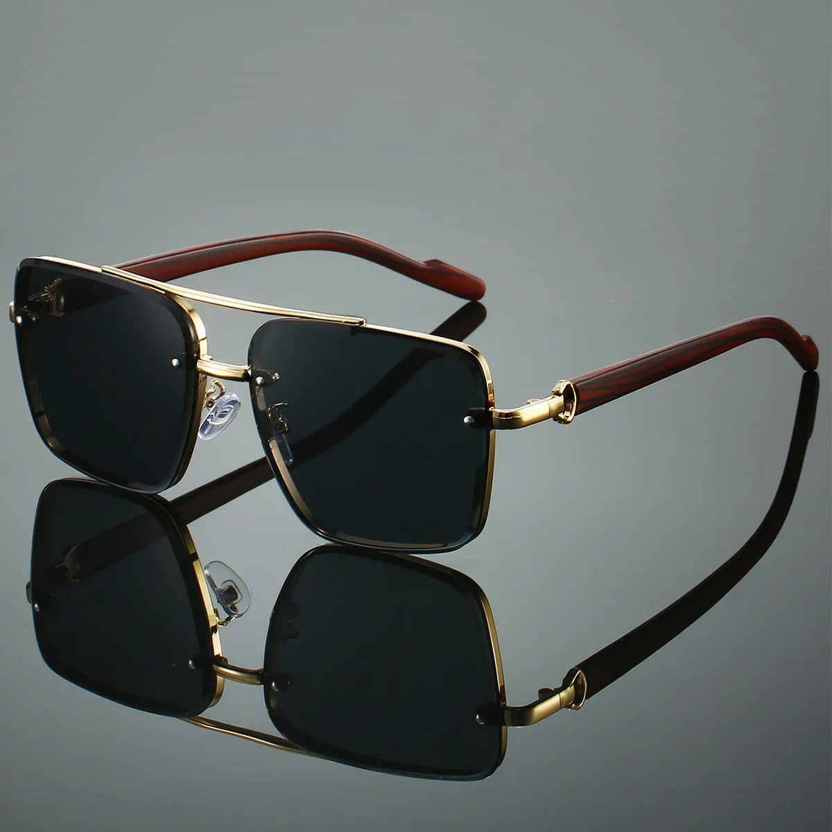 Retro Metal Square Sunglasses