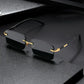 Rimless Designer Cutting Sunglasses