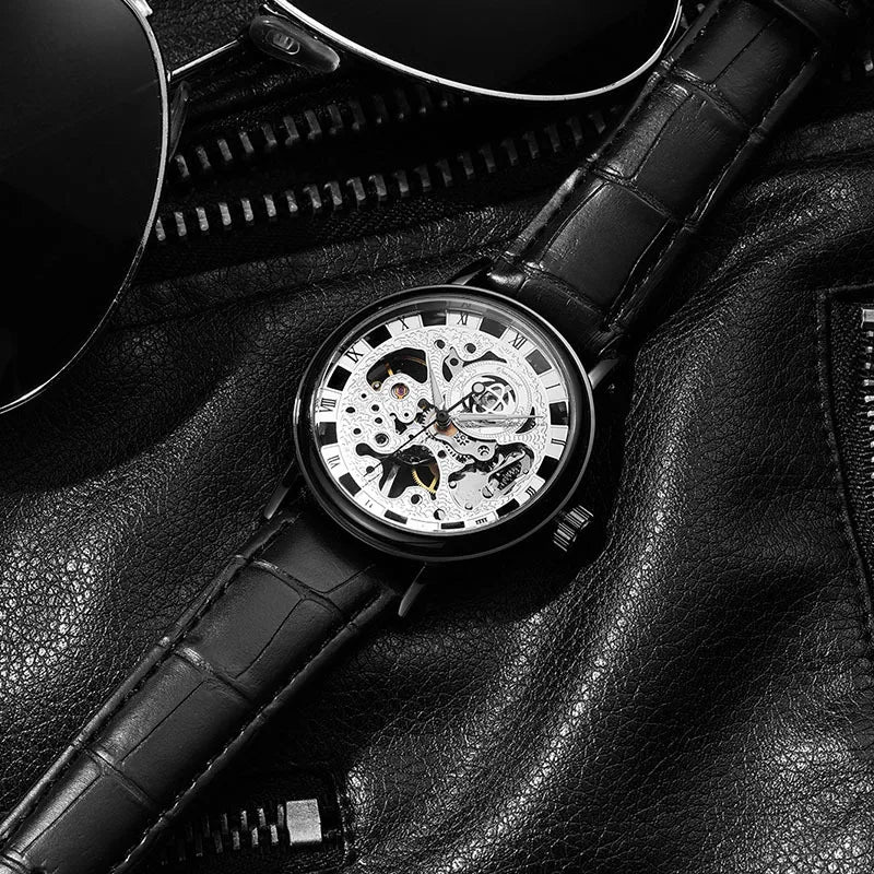 Manual Skeleton Mechanical Men Watch