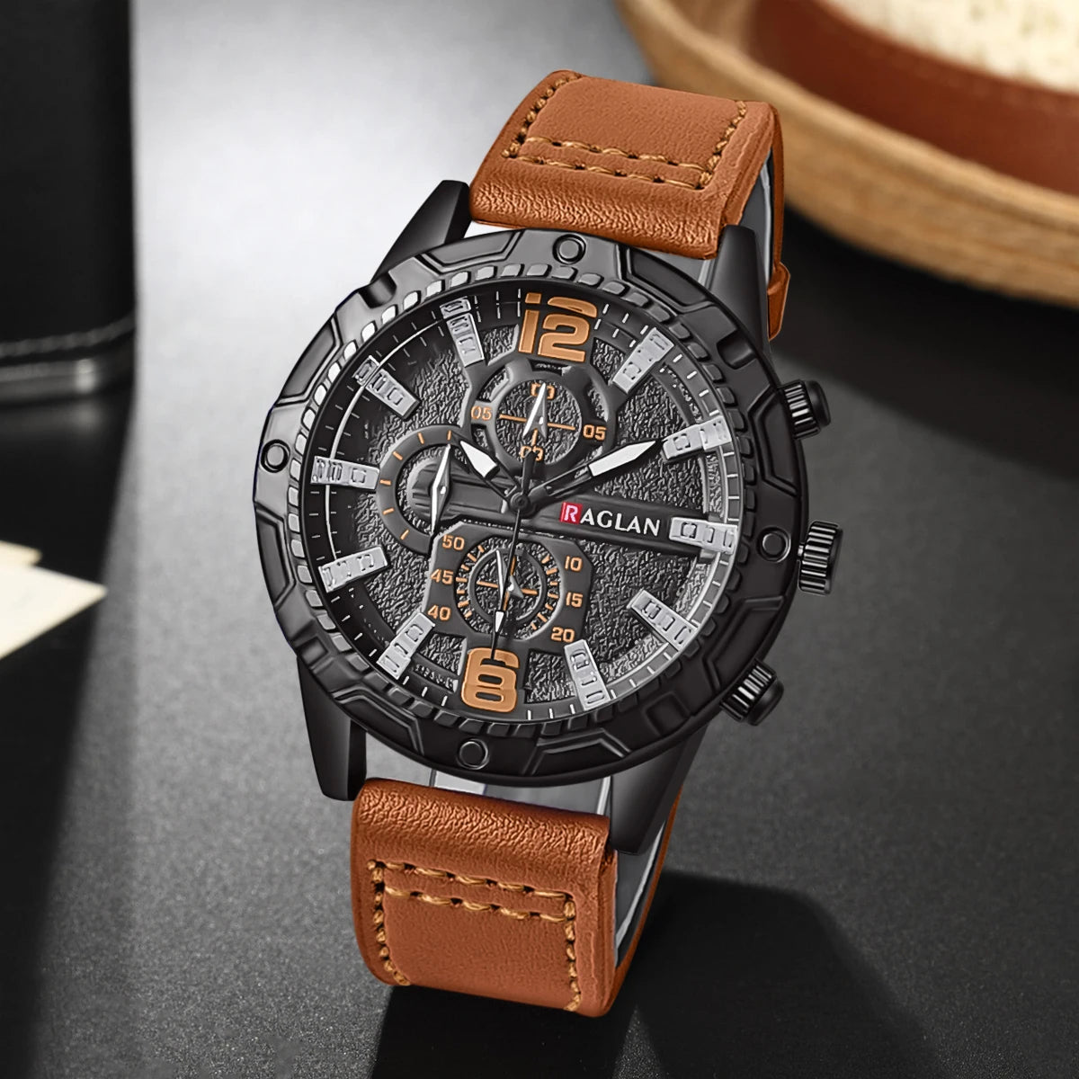 Leather Strap Quartz Men Watch