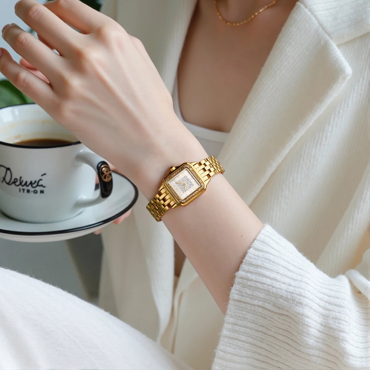 Square Roman Numeral Women Watch