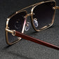 Wooden Vintage Square Sunglasses