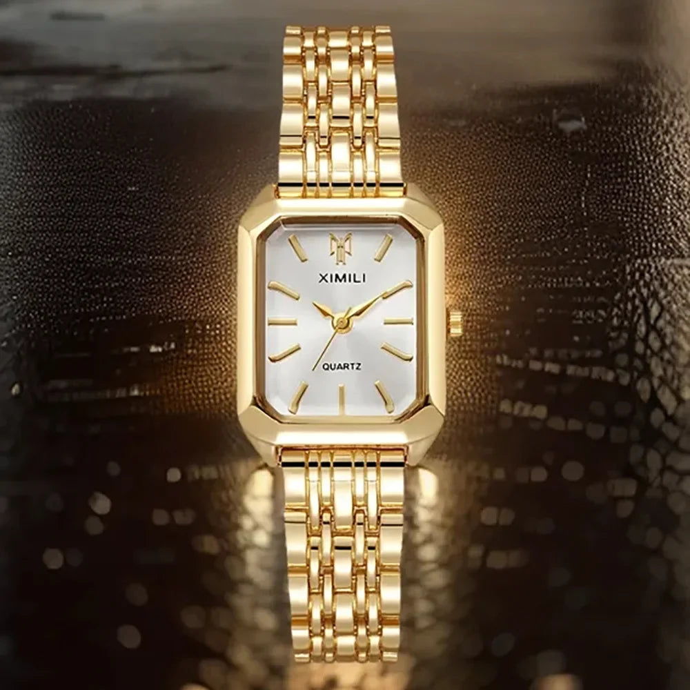 Square Gold Business Women Watch
