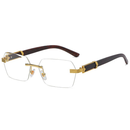 Rimless Gradient Square Sunglasses