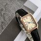 Square Leather Strap Women Watch