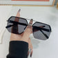 Half Frame Retro Sunglasses