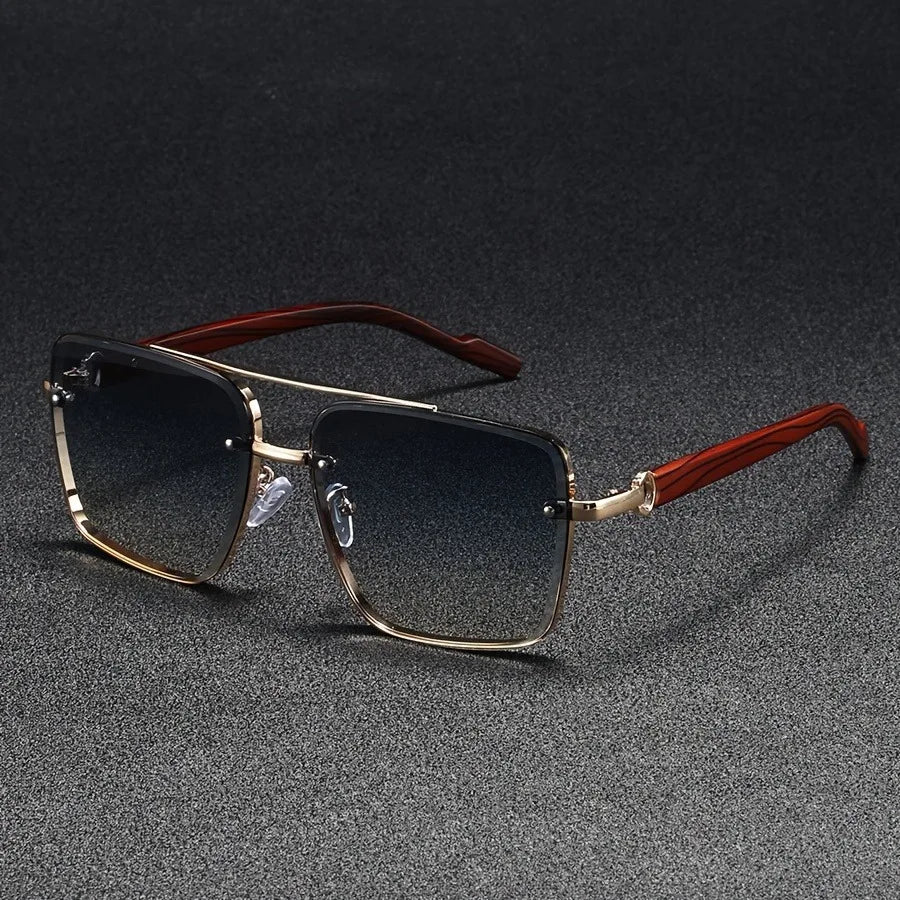 Punk Metal Pilot Sunglasses