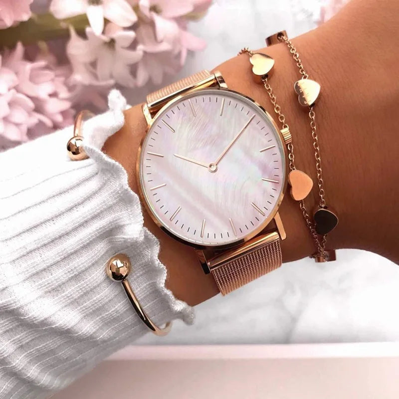Mesh Strap Quartz Women Watch
