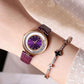 Diamond Leather Analog Women Watch