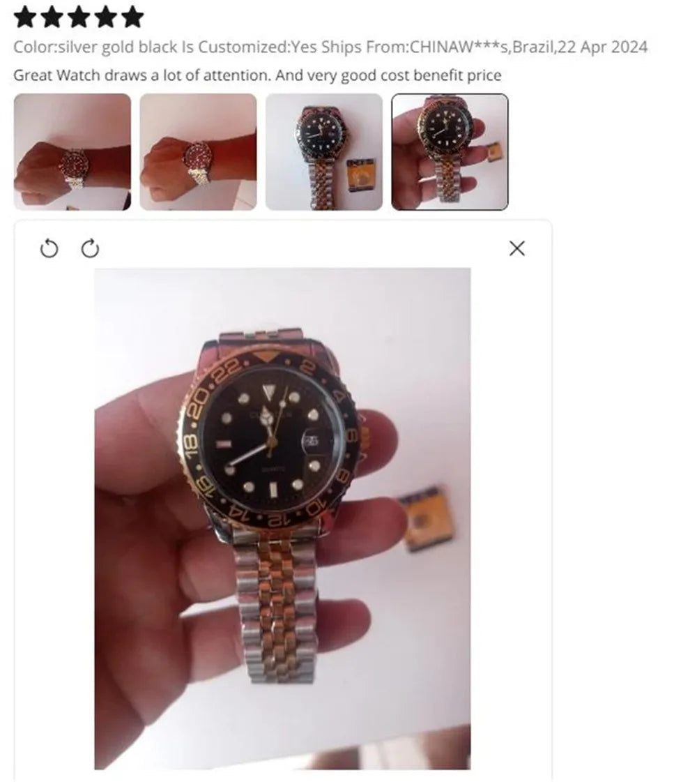 Green Dial Casual Men Watch