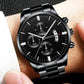 Black Steel Business Men Watch