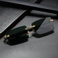 Rimless Designer Cutting Sunglasses