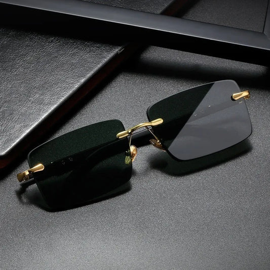 Rimless Designer Cutting Sunglasses