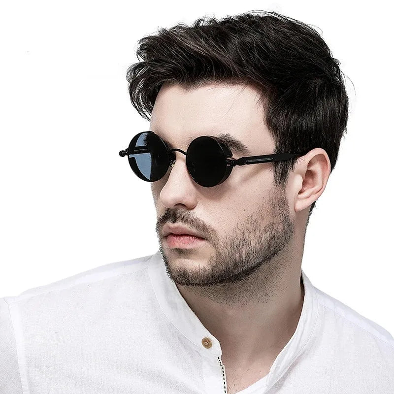 Steampunk Round Retro Sunglasses