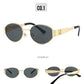 Oval Metal Designer Sunglasses