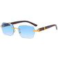 Rimless Gradient Square Sunglasses