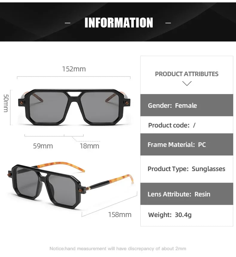 Thick Frame Square Sunglasses