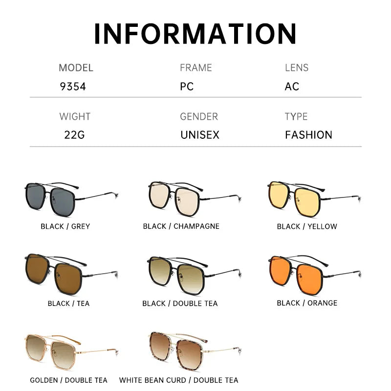 European Designer Big Frame Sunglasses