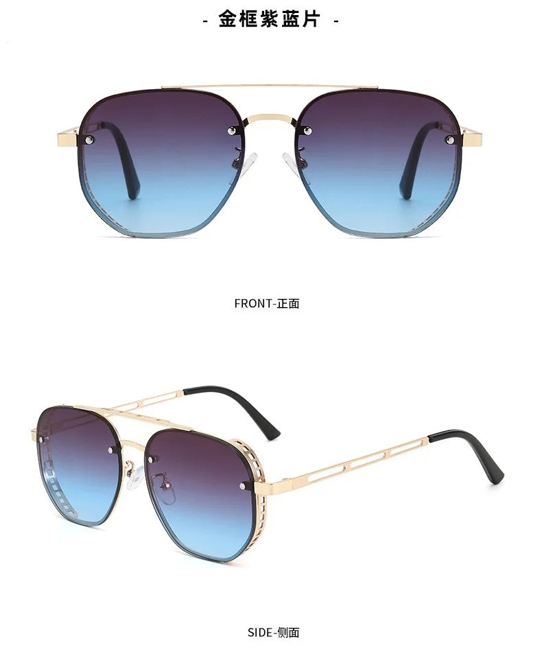 Steampunk Square Metal Sunglasses