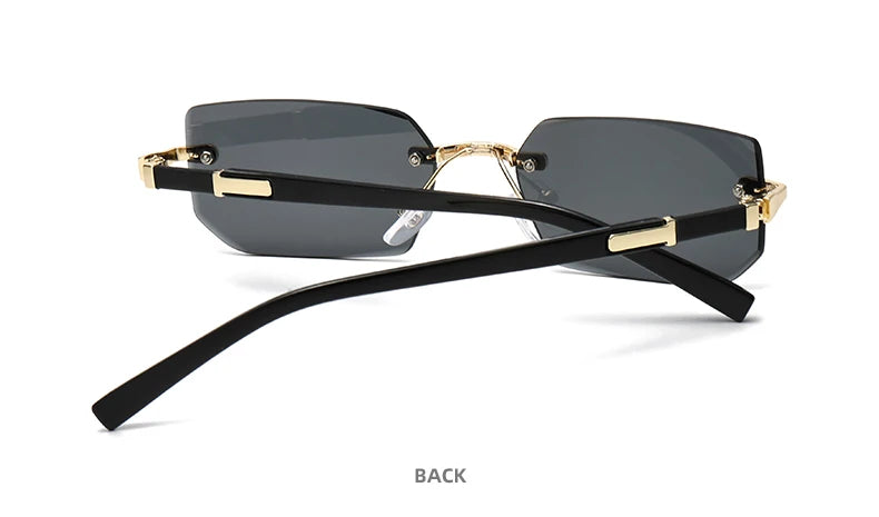 Rimless Rectangle Fashion Sunglasses