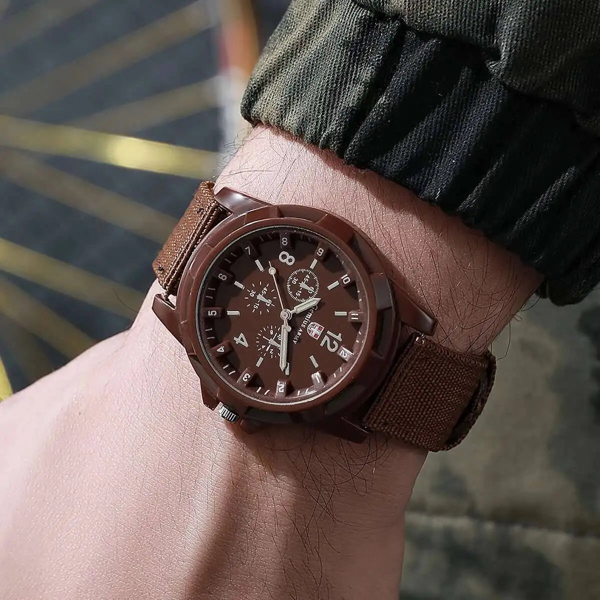 Nylon Band Military Quartz Watch