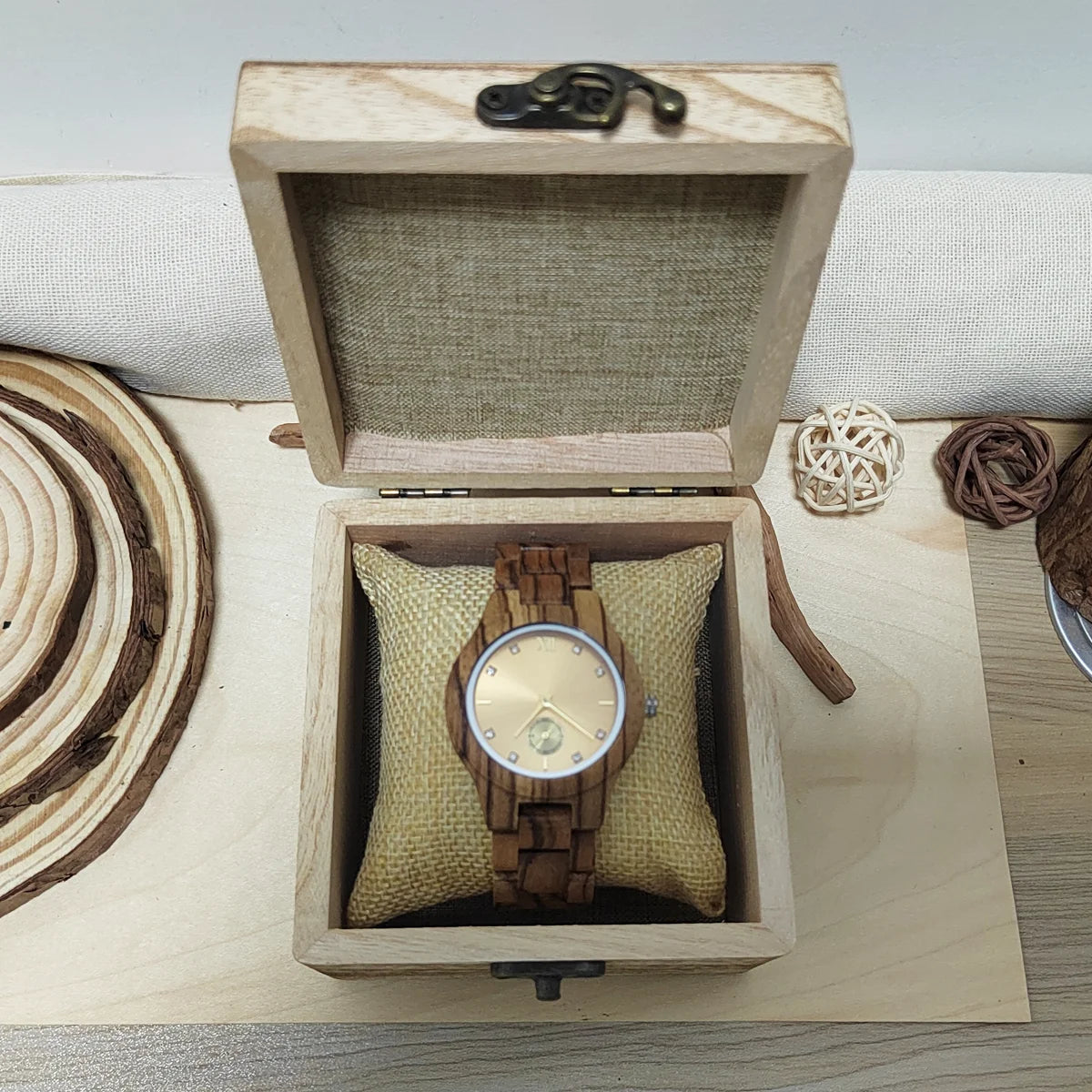Wooden Luminous Women Watch