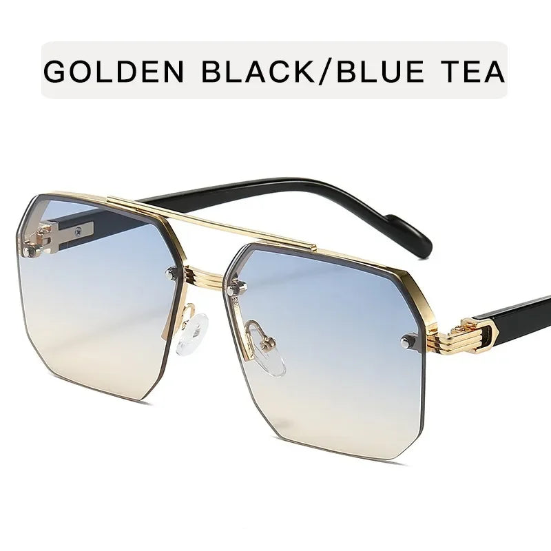 Half Frame Retro Sunglasses