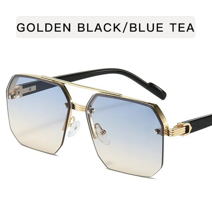 Half Frame Retro Sunglasses