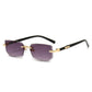 Rimless Designer Cutting Sunglasses