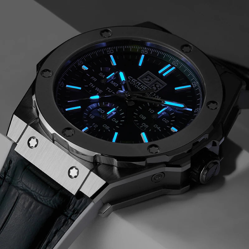 Automatic Silicone Strap Men Watch