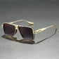 Wooden Vintage Square Sunglasses