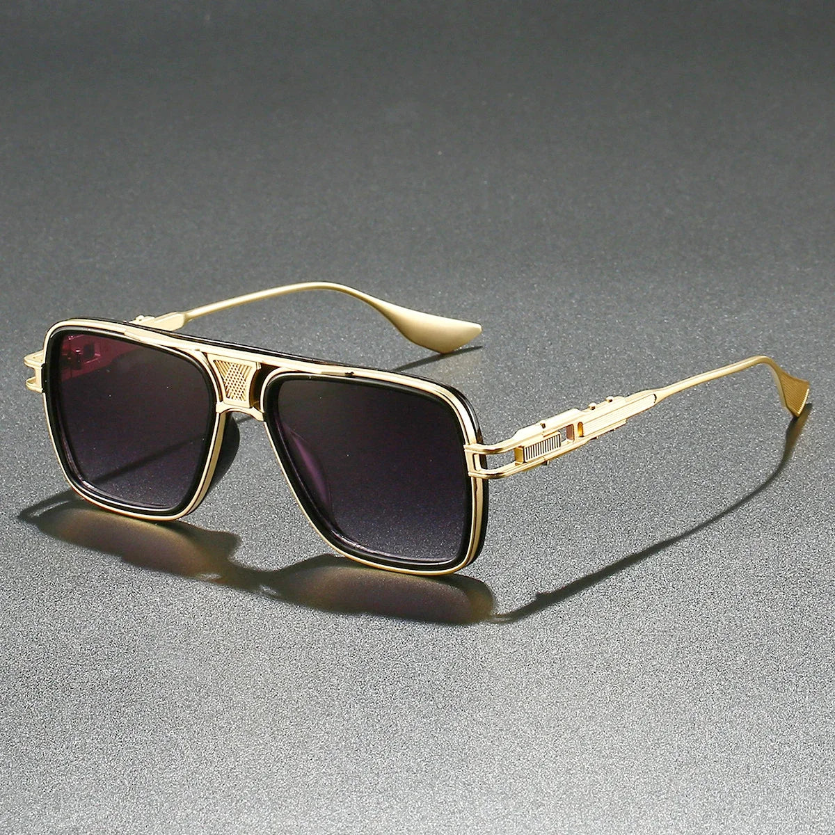 Wooden Vintage Square Sunglasses