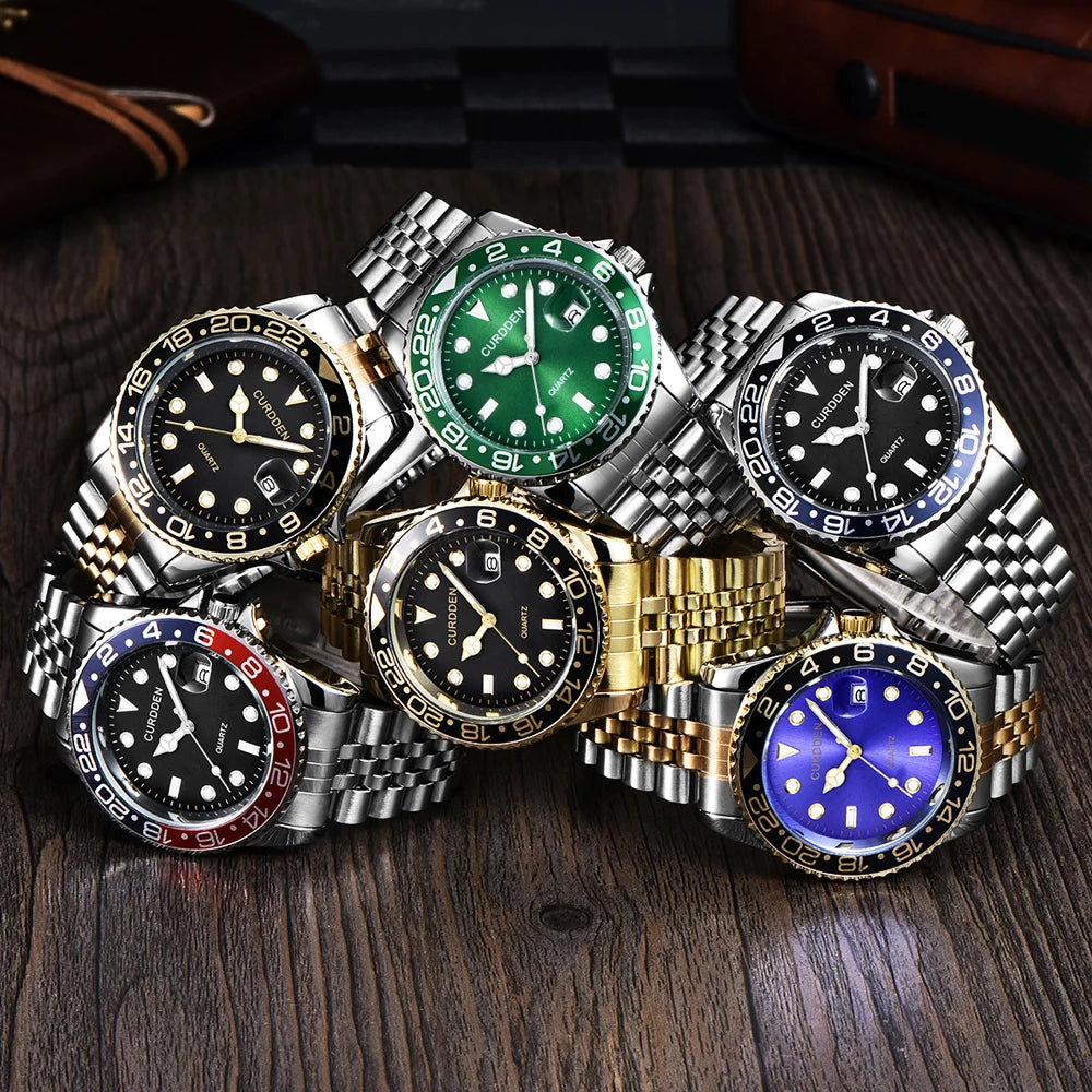 Green Dial Casual Men Watch