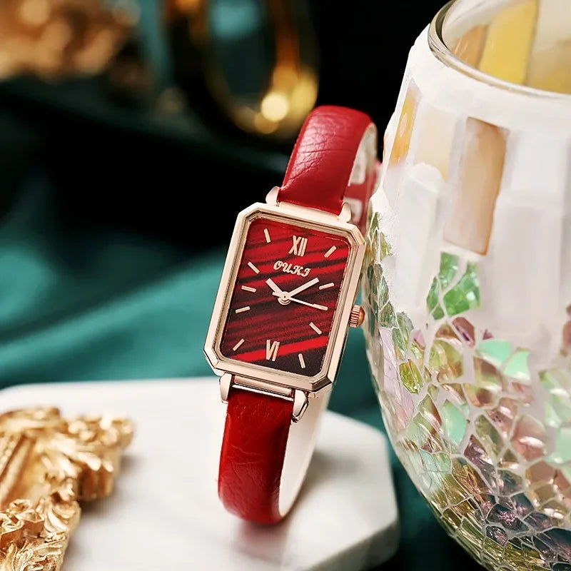 Retro Rectangle Quartz Women Watch