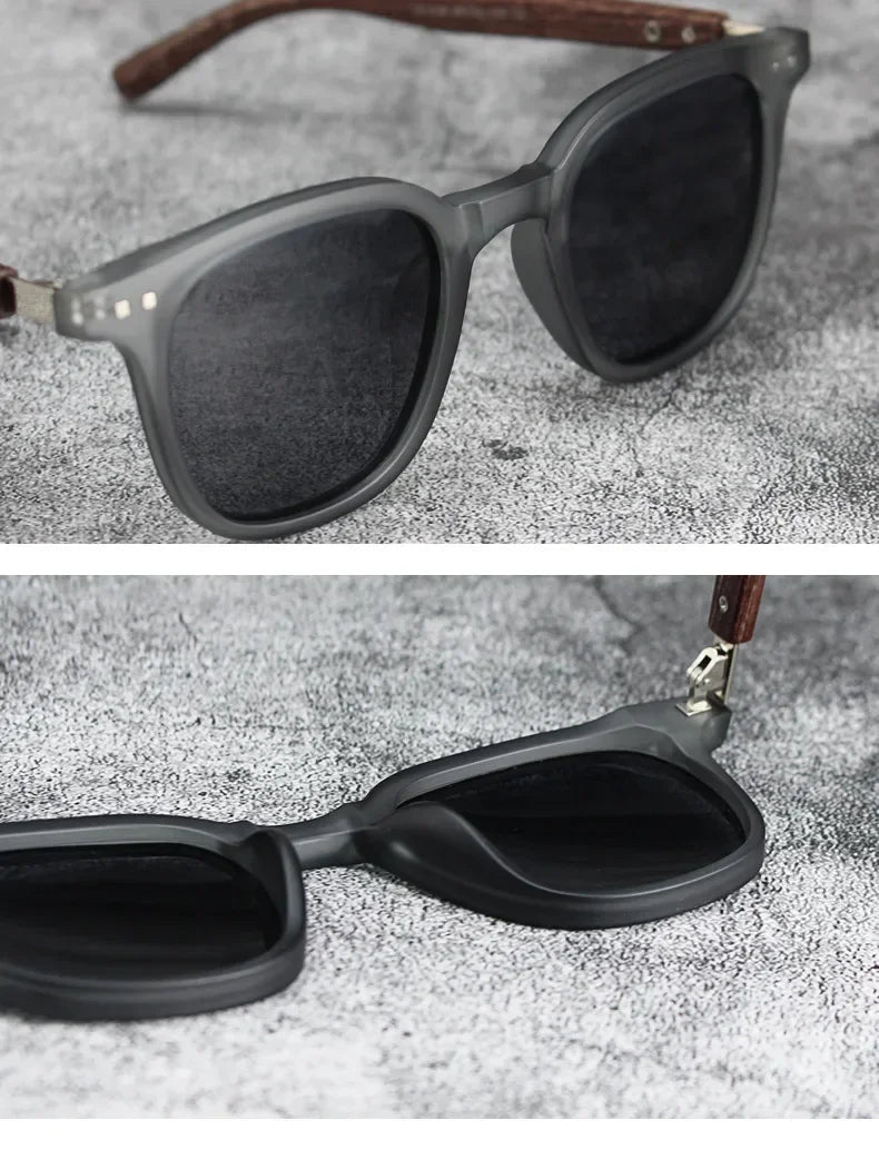 Wood Grain Polarized Sunglasses