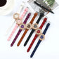 Diamond Leather Analog Women Watch