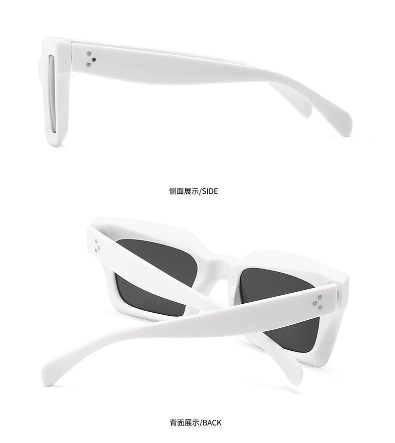 Designer Retro Rivet Sunglasses