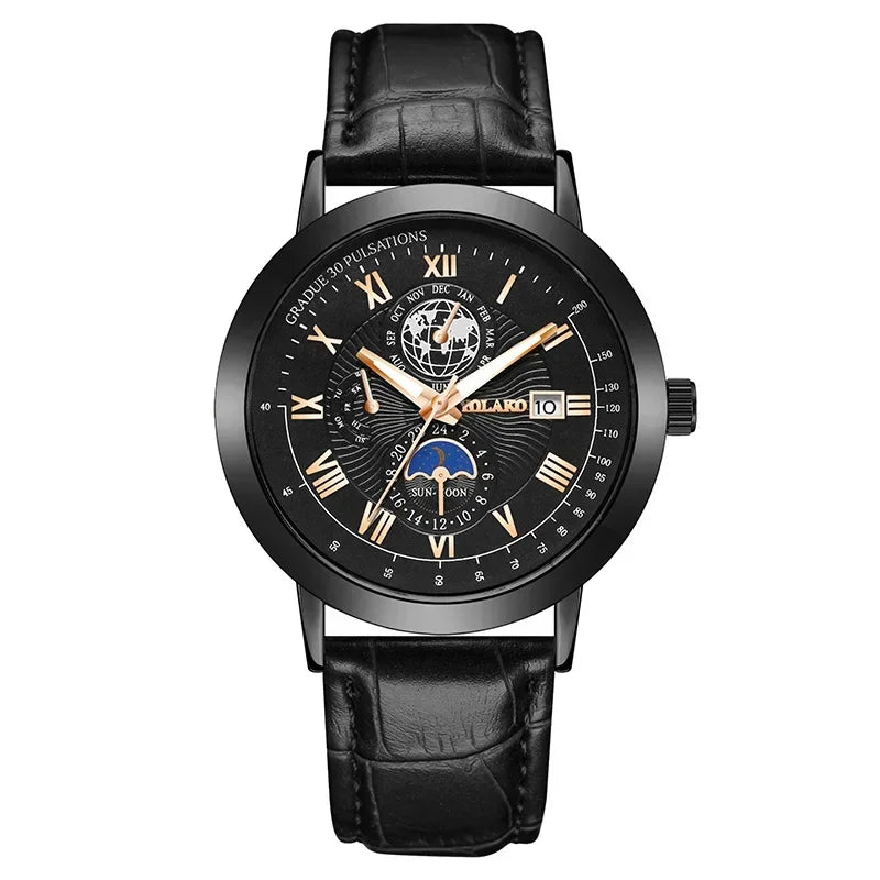 Earth Date Quartz Men Watch