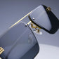 Frameless Classic Square Sunglasses