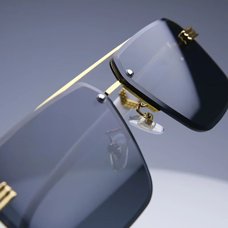 Frameless Classic Square Sunglasses